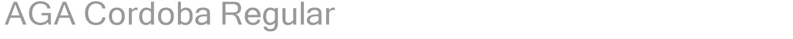 AGA Cordoba Regular font preview